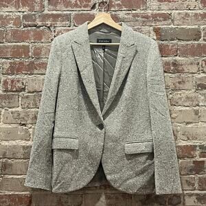 Escada Brikenan Blazer Jacket in Taupe Virgin Wool Size 42
